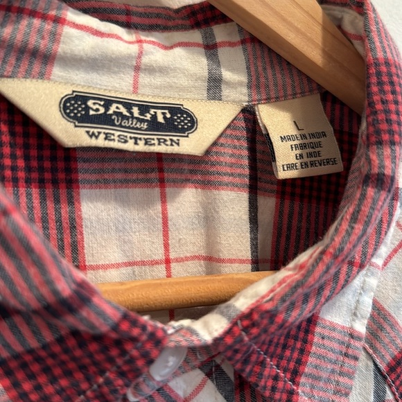 EUC Salt Valley western shirt in red plaid - Picture 2 of 5